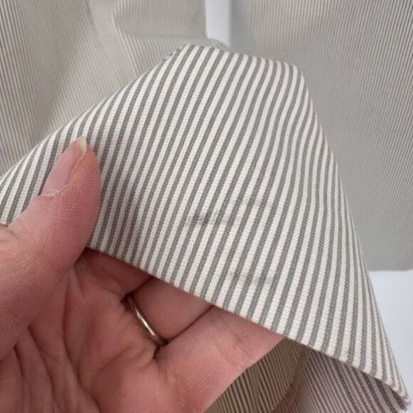 Express Editor Gray Striped Flare Wide Leg Trouser Pants Size 4 Career Corporate - Picture 4 of 16